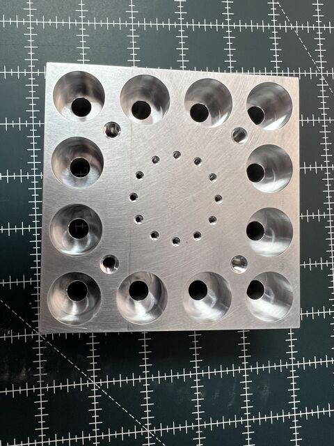 Aluminum fixture plate with counterbored holes