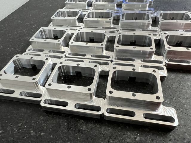Production batch of milled aluminum parts