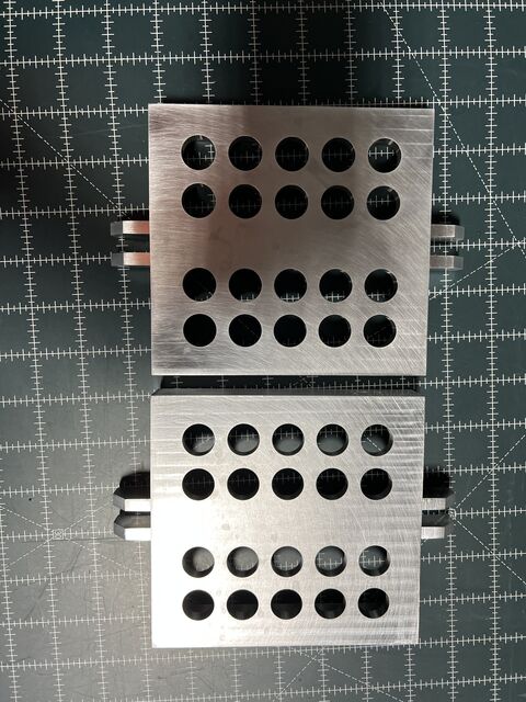 Aluminum plates with hole pattern